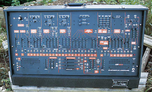 The black and orange final revision of the ARP 2600. The black and orange final revision of the ARP 2600.
