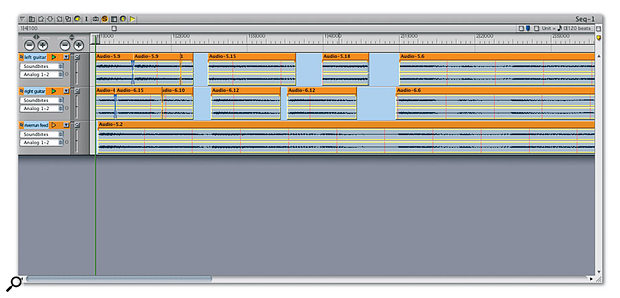 The first step in reclaiming precious processor power using Freeze Tracks: select the tracks you want to freeze. The first step in reclaiming precious processor power using Freeze Tracks: select the tracks you want to freeze.