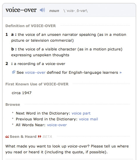 Voice over essay image