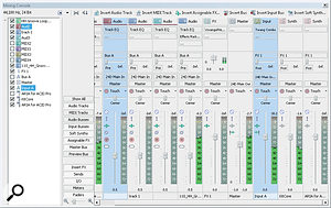 The new Mixing Console window including an equally new Input Bus.