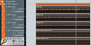 The comp after applying 'Bounce Selection'. Each track now contains a single audio event, which can be used to generate hitpoints. The comp after applying 'Bounce Selection'. Each track now contains a single audio event, which can be used to generate hitpoints.