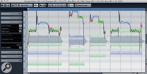 A three-part harmony that follows the Chord Track; more musical but still fairly static. A three-part harmony that follows the Chord Track; more musical but still fairly static.