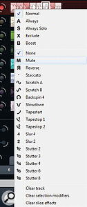 The slice-selection modifiers provide some excellent ear-candy effects. The slice-selection modifiers provide some excellent ear-candy effects.