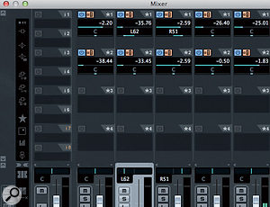 Studio Sends in the main Cubase Mixer allow the monitor mixes to be created. Studio Sends in the main Cubase Mixer allow the monitor mixes to be created.
