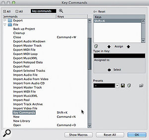 The Key Commands window allows you to define key combinations for your favourite Cubase commands. The Key Commands window allows you to define key combinations for your favourite Cubase commands.