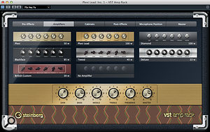 The VST Amp Rack includes seven amp/cab models, covering a wide range of possible tones. The VST Amp Rack includes seven amp/cab models, covering a wide range of possible tones.
