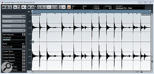 The Sample Editor hitpoint system can be used to slice your drum loop into individual beats. The Sample Editor hitpoint system can be used to slice your drum loop into individual beats.