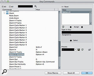 Defining key commands for your most used 'zoom' commands can speed up project navigation considerably. Defining key commands for your most used 'zoom' commands can speed up project navigation considerably.