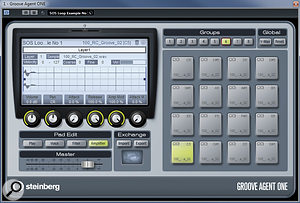 Groove Agent ONE, with a sliced loop mapped across its pads. For such a simple-looking VSTi, GAO offers a surprising amount of functionality for working with drum loops. Groove Agent ONE, with a sliced loop mapped across its pads. For such a simple-looking VSTi, GAO offers a surprising amount of functionality for working with drum loops.