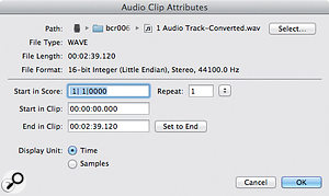 The ability to import or record audio clips into a score is surprisingly useful. Finale's implementation is basic but workable. The ability to import or record audio clips into a score is surprisingly useful. Finale's implementation is basic but workable.