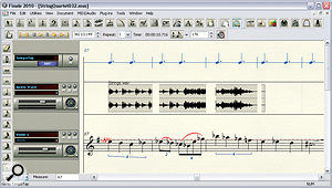 Finale 2010 offers basic audio and video playback facilities.
