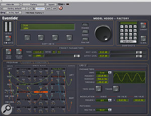 Eventide’s H3000 Factory plug–in was used to make the mono Rhodes track wider.