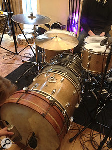 At John Newman's instigation, three kick drums were placed together to create the bass drum sound on 'Gold Dust'.