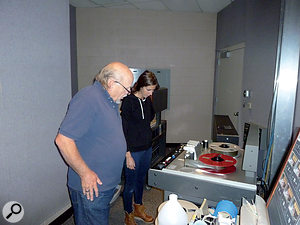 Chris Haseleu and tape-op Alicia Bognanno supervise the transfer of the Gravedigger master tapes at MTSU Studio B. Chris Haseleu and tape-op Alicia Bognanno supervise the transfer of the Gravedigger master tapes at MTSU Studio B.