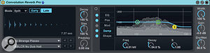 Some big science from Max for Live: convolution reverb with dampening adjustment.