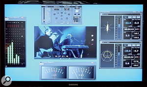 Working for broadcast in HD surround means keeping an eye on numerous meters! Working for broadcast in HD surround means keeping an eye on numerous meters!