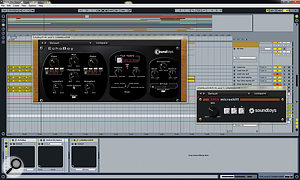 The vocal effects processing featured both pitch-shifting and delay.