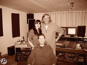 Damon Sawyer (front) with Dani Wilde and Mike Vernon.