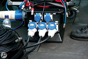 Make sure that you have the right cables and connectors to interface with the generator and power-distribution units you'll be using on site. Make sure that you have the right cables and connectors to interface with the generator and power-distribution units you'll be using on site.