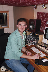 James Welch in his newly revamped studio. James Welch in his newly revamped studio.