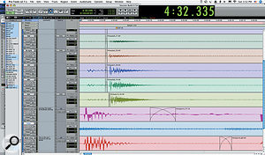 A close-up on one of the scene transitions from the multitrack of 'Give Them What They Want'. You can see that to preserve musical continuity, the edits have been staggered across the different instruments.