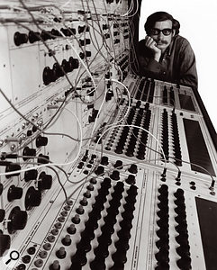 Don Buchla with a Series 100 system in the 1960s. Don Buchla with a Series 100 system in the 1960s.