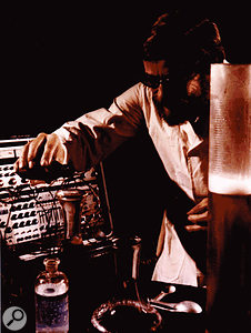 Buchla performing sonic alchemy in the early 1970s. Buchla performing sonic alchemy in the early 1970s.