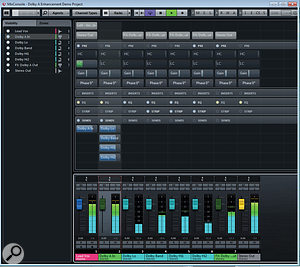 This is what your virtual Dolby A routing system should look like in Cubase 7. This is what your virtual Dolby A routing system should look like in Cubase 7.