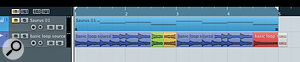 Amongst the processes performed was a pitch envelope on the last note, which made the note longer.