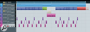 Building on the processed melody to create the beginnings of a garage‑style track.
