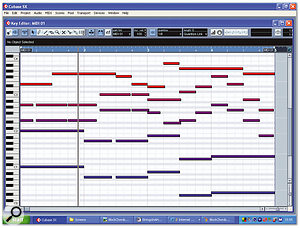 While simple block chords can work well on occasion, there's a lot to be gained in most situations by giving the outer parts a bit of melodic contour, which helps add musical momentum. Some simple rhythmic figuration in the inner parts can also be very effective for increasing energy levels, and you can develop these figurations into little counter-melody fills at the ends of sections as well. All these techniques can be seen in action in the lower screenshot here, which is based on exactly the same progression as the upper screenshot's block chords.