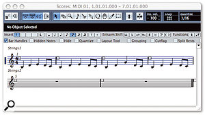 If you find notation a daunting prospect, don't worry: you can simply record or program parts as usual and use your sequencer's score editor to communicate the basics to a string player. If you also give the player a paper stave and a pencil, you'll probably find that they're happy to write the part out more fully for themselves.