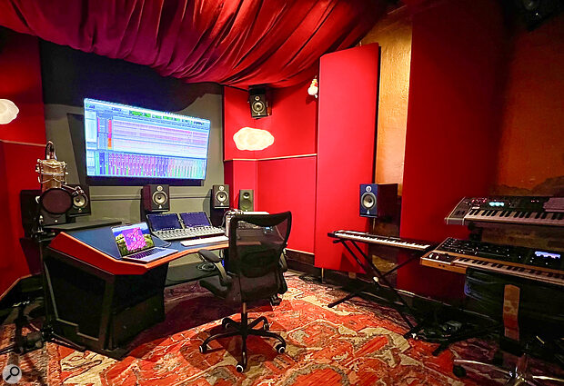 Clients are now booking Flux's Cloud9 Atmos room for writing sessions because they 'love the vibe', so Fab has implemented a 'low-latency workaround' in the Trinnov, so it can easily operate with zero latency whenever necessary. Clients are now booking Flux's Cloud9 Atmos room for writing sessions because they 'love the vibe', so Fab has implemented a 'low-latency workaround' in the Trinnov, so it can easily operate with zero latency whenever necessary.