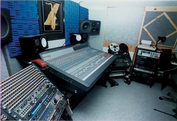 The Soundtracs Megas Studio console is at the heart of Rick's studio.