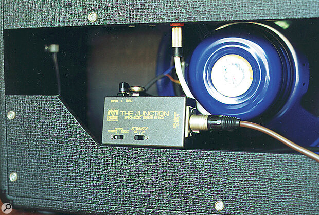 The Palmer Junction passive speaker simulator/DI will accept a speaker‑level input, but does not include a dummy load.