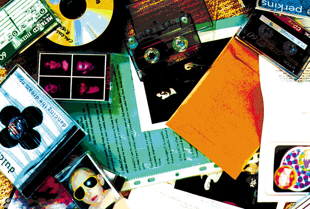 Demos — the bane of the record company A&R executive's life. Though many people lavish great care on producing them (like the superbly presented examples shown here), sending them unsolicited to a record company is unlikely to lead anywhere — there are just too many bands in the world today, and not enough record contracts.