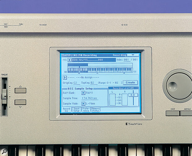 Sampling comes as standard on the Triton, and is impressively straightforward.