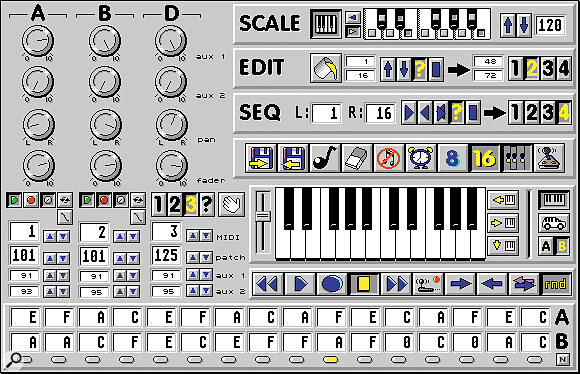 More of an analogue sequencer emulation, Electronic Cow's MIDI Arpeggiator keeps getting better and better.