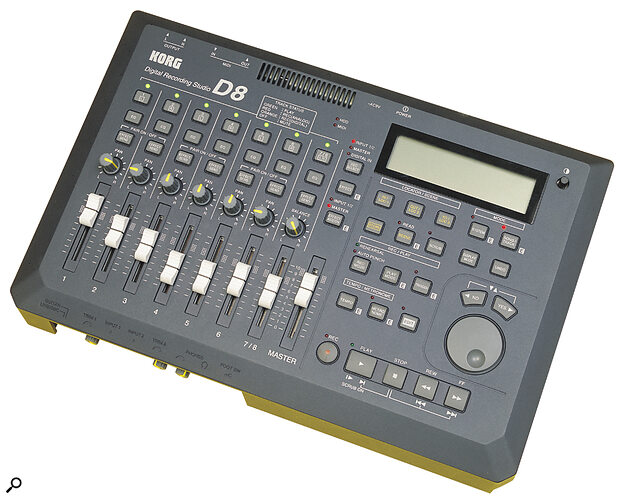 Korg's D8 digital multitracker has a built‑in mixer...