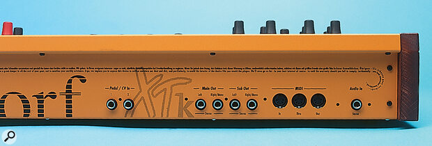 Though the XTk's audio input is labelled as stereo, it has yet to be implemented as such.