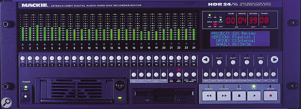 Mackie HDR24/96 front panel.