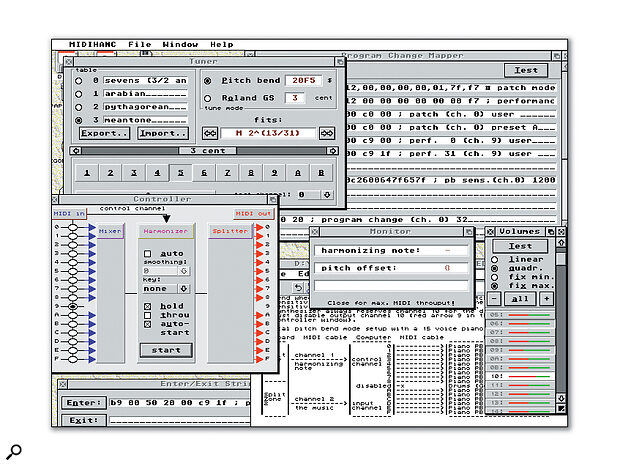 MIDI Enhancer's improved layout and extra features are evident from this busy screen.