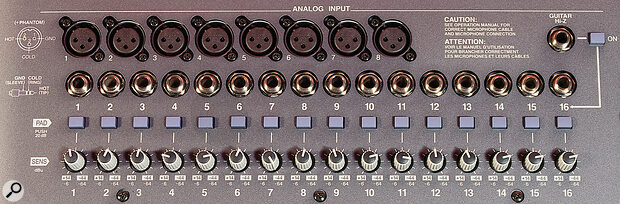 VS2480's analogue inputs.