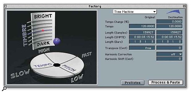 Even if you have a real‑time pitch‑correction plug‑in such as Antares' Auto‑Tune, there are occasions when Logic's built‑in Time & Pitch Machine will give a more musical result.