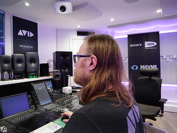 The measurement process involves having small microphones inserted in each ear.