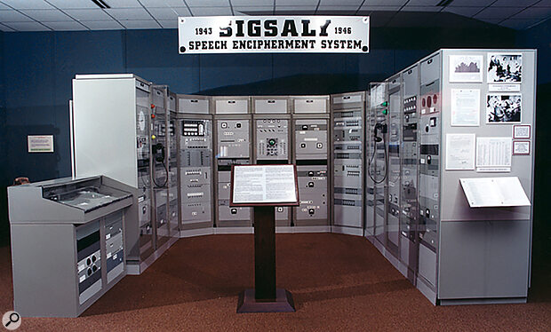 The first practical implementation of pulse code modulation was the SIGSALY system, developed during WWII as a means of encrypting speech.