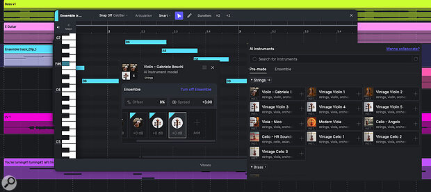 ACE Studio 2.0 includes an very interesting take on the synthesis of virtual instrument sounds.
