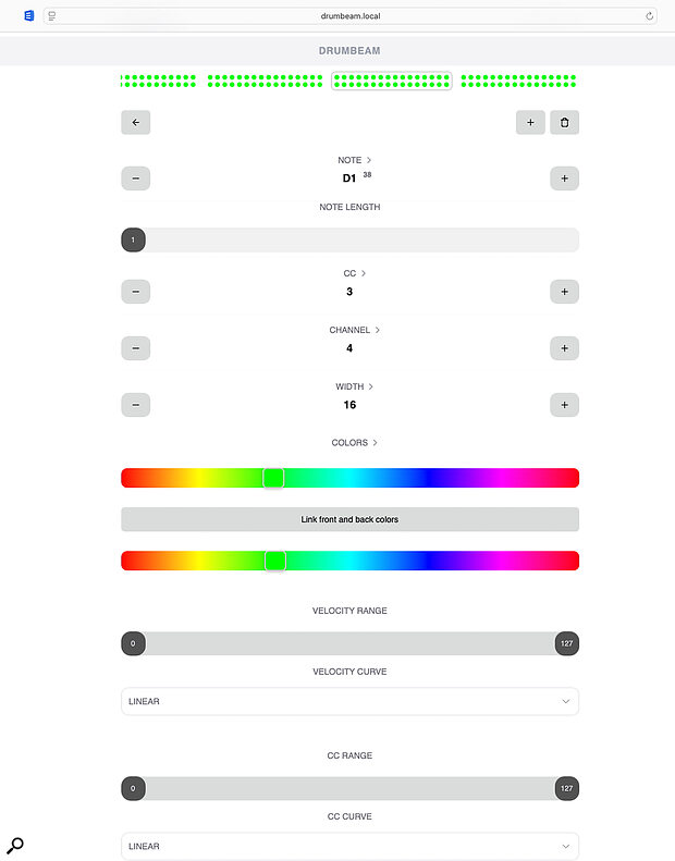 The app’s Segment view is where you can edit the pad zones and set the LED colours.