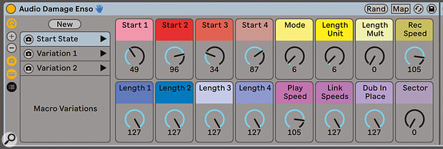 Racks can now have up to 16 macro controls — and variation sets as well.