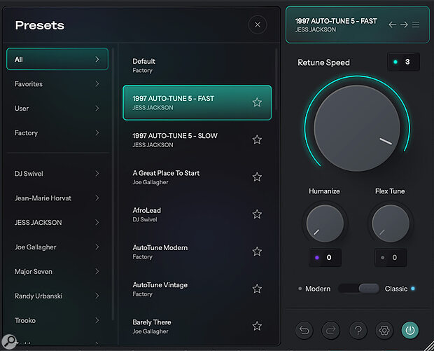 New users may find AutoTune 2026’s collection of artist presets useful.